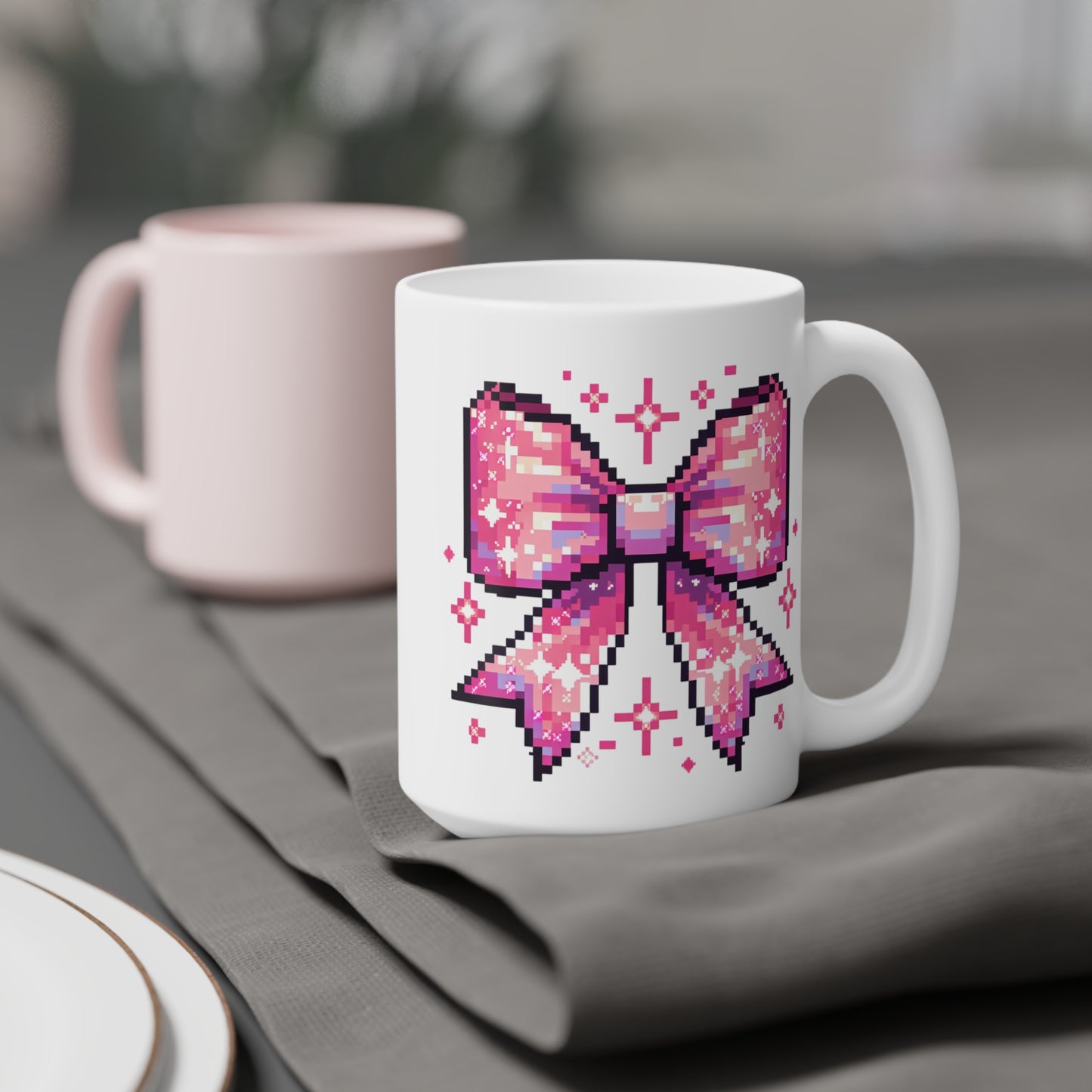 8-Bit Pink Bow Mug (11oz\15oz)