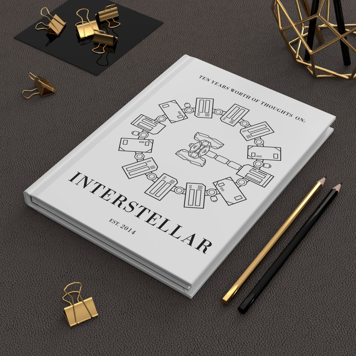 Thoughts on Interstellar - Hardcover notebook (White)