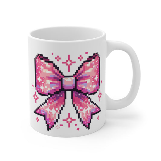 8-Bit Pink Bow Mug (11oz\15oz)