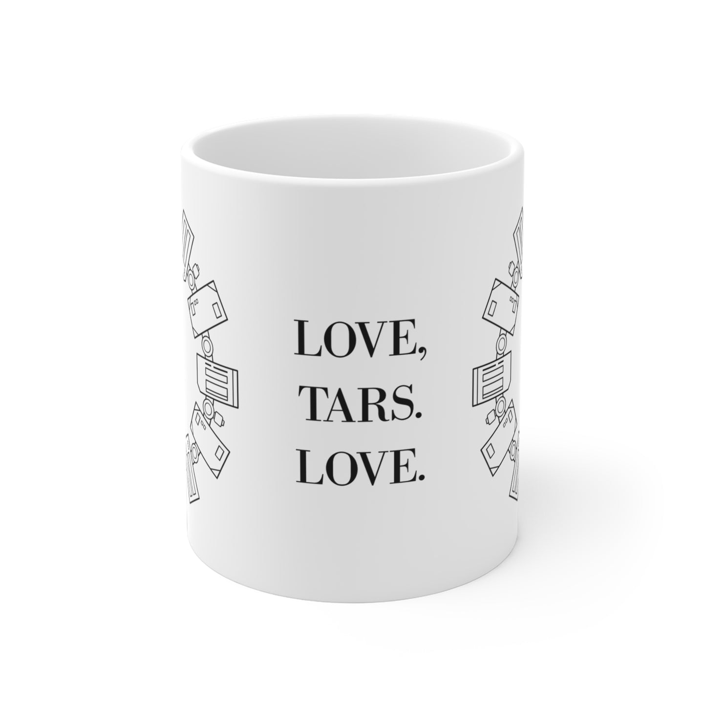 Minimalist Interstellar Coffee Mug, Love, Tars. Love