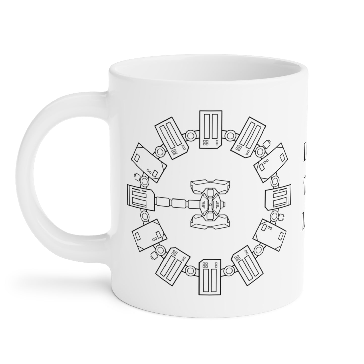 Minimalist Interstellar Coffee Mug, Love, Tars. Love